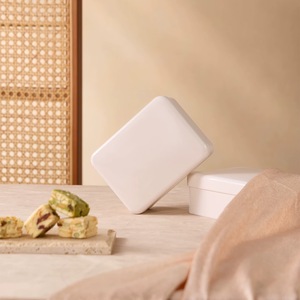 Số lượng lớn màu be trắng hình chữ nhật rỗng cấp thực phẩm lưu trữ kim loại hộp Cookie tin - Product Image 3