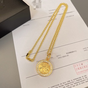 Collier pendentif croix CH Chrome Hearts en zircon pour hommes et femmes, plaqué or et <span class=keywords><strong>argent</strong></span>, chaîne tendance en alliage de cuivre, cadeau vintage - Product Image 6