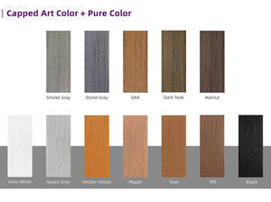 Gaufrage profond Anti-pourri en ligne 3D Grain de bois revêtement de sol en plastique gaufré WPC trous ronds terrasse étanche bois extérieur - Product Image 2