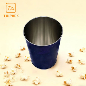 Tùy Chỉnh In Ấn 130Oz Bỏng Ngô Tin Thực Phẩm Cấp Rỗng Bỏng Ngô Tin Ác Phim Tin Bỏng Ngô Xô - Product Image 5