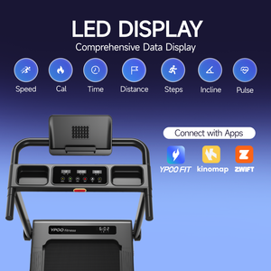 Caminadora Eléctrica Plegable con Inclinación Manual, Pantalla LED, Velocidad Ajustable de 0.5-6KM/H, para Uso Doméstico - Product Image 4