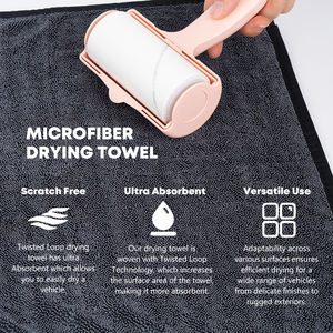 Toalla de coche de microfibra de 600gsm y 800gsm de alta calidad, toalla de lavado de coches gruesa de terciopelo Coral - Product Image 4