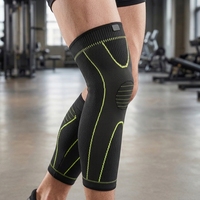 Rodilleras Largas Tejidas de Nailon Cálido Menics OEM/ODM para Protección en Deportes, Ciclismo, Running y Fitness con Correas de Soporte Flexibles
