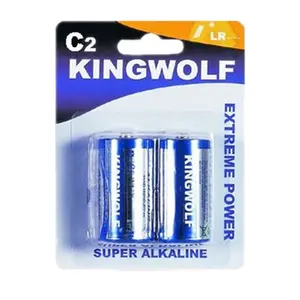 Venta caliente Kingwolf baterías tamaño C am2 lr14 baterías alcalinas