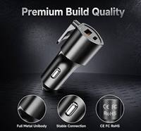 Logo Kustom Logam Dual Port PD 30W QC 3.0 Pengisi Daya Mobil Cepat Adaptor Pengisian Cepat Pemutus Kaca Pemotong Sabuk untuk Keadaan Darurat Kendaraan