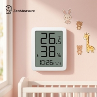 ZenMeasure pour capteur intelligent de température et d'humidité, surveillance de la luminosité, thermo-hygromètre portable en ABS pour environnements secs/humides