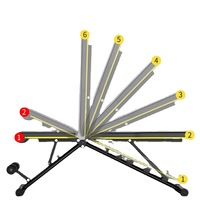 Banc d'haltères pliant d'intérieur multifonctionnel moderne professionnel chaise de fitness à domicile Installation gratuite usine transfrontalière