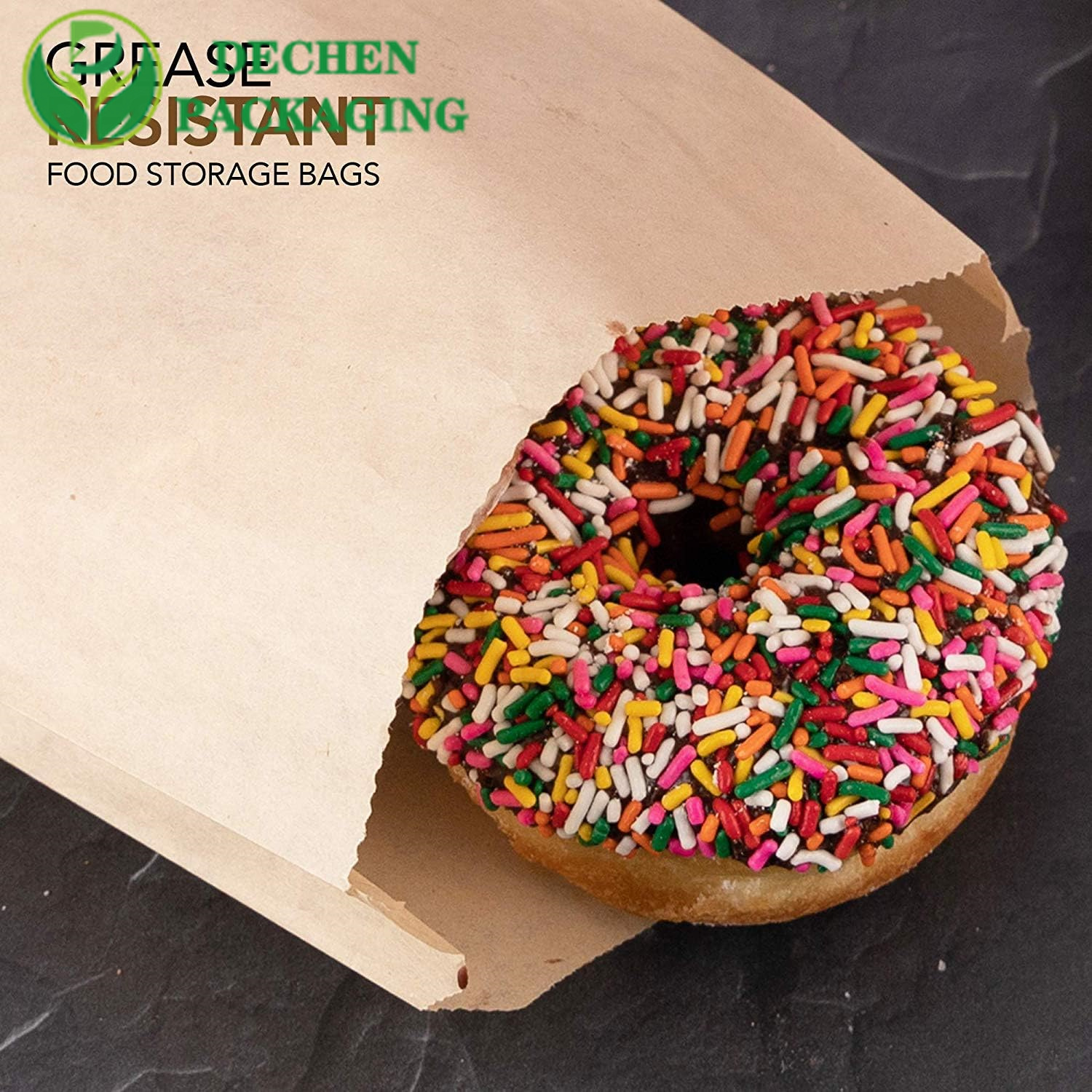 Printed Paper Bags Restaurant Takeaway Kraft Paper Bag Custom Kraft Paper Shopping Food Bag