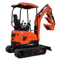 Mini-Pelle sur Chenilles de 1,5 Tonne, Nouveau Moteur Conforme EUR5 pour Projets de Construction Agricole et Rurale avec Camion