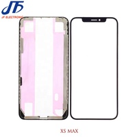 Verre avant avec cadre de lunette Oca pour iPhone X XS MAX Remplacement de la lentille de verre extérieure