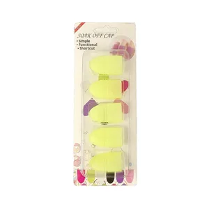 Clip en silicone pour dissolvant de vernis à ongles, avec couvercle en feuille d'aluminium, pour trempage et retrait de gel en salon de manucure, outil à ongles réutilisable - Product Image 6