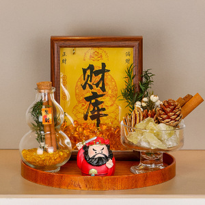 Set di decorazioni in resina con <span class=keywords><strong>Dio</strong></span> della ricchezza, ornamento per l'ingresso di casa per il Capodanno cinese, idea regalo - Product Image 1
