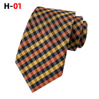 Business Formelle Herren Gewebte Krawatte mit Karomuster Klassische Gitter-Jacquard-Krawatte für Anzug und Hemd