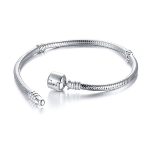 Braccialetto con ciondoli a catena di serpente 3mm in <span class=keywords><strong>argento</strong></span> Sterling <span class=keywords><strong>925</strong></span> Design classico - Product Image 5