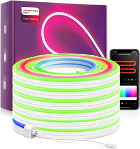 Waterproof IP67 Silicone RGB Magic Color Neon <b>LED</b> Lights Flexible Soft Strip for Bedroom <b>Rope</b> Use Dimmable - Product Image 1