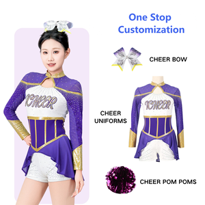 OEM iki ton renk eşleştirme Cheer kadro üniforma düşük adedi 10 takım özel amigo formaları gençlik - Product Image 2