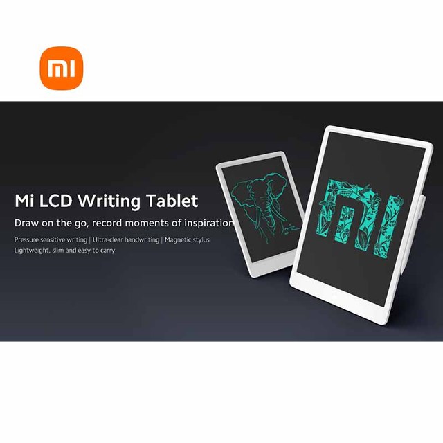 Mi 13.5" LCD Self-adhesive Writing Tablet with Button Cell Battery-Stylish Memo Pads for Gift Use