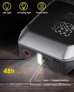 Arrancador de Coches Portátil de 12V y 8000mAh, 300A, para Motocicletas y Camiones, con Compresor de Aire e Iluminación LED - Product Image 2