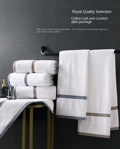 Ensembles de serviettes personnalisées avec logo, 100% coton, super épaisses et absorbantes, ensemble de serviettes de bain, cadeau, ensembles de serviettes de bain 5 étoiles - Product Image 5