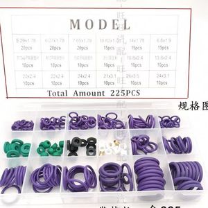 Cao su O <span class=keywords><strong>Ring</strong></span> Set O-<span class=keywords><strong>ring</strong></span> con dấu loại Kit Sửa chữa hộp cho ô tô A/C sạc Hose thủy lực khí gas HVAC Ống Nhẫn - Product Image 5