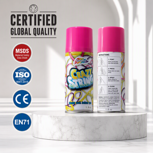 Vente en gros de Grafix <span class=keywords><strong>Silly</strong></span> <span class=keywords><strong>String</strong></span> avec 6 couleurs vives assorties, serpentins multicolores écologiques pour supermarchés - Product Image 5
