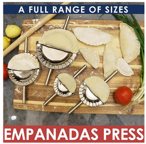 Juego <span class=keywords><strong>de</strong></span> Moldes para Hacer <span class=keywords><strong>Empanadas</strong></span> y Dumplings <span class=keywords><strong>de</strong></span> Acero Inoxidable con <span class=keywords><strong>Cortador</strong></span> <span class=keywords><strong>de</strong></span> Masa para Ravioli, Pierogi, <span class=keywords><strong>Empanadas</strong></span> y Calzones - Product Image 3