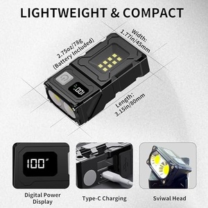 Lampe frontale rechargeable avec détecteur de mouvement, lumière LED pour l'extérieur, lampe frontale réglable pour le camping en plein air - Product Image 4