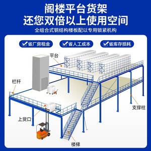 Estanterías de Paletización Industriales Personalizadas de Alta Resistencia, Estructura de Acero para Almacenes con Entrepiso de 800W y Barra de Soporte para Palets - Product Image 5