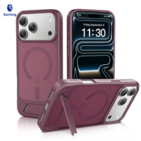 Coque hybride de luxe Cherry avec béquille pour iPhone 18 17 Pro Max, toucher soyeux, antichoc, vente en gros, étui magnétique personnalisé pour téléphone portable