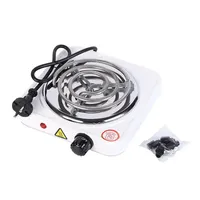 Hotplate pemanas suhu dapat diatur, kompor tunggal pembakar besi elektrik portabel, pemanas kopi dapur rumah