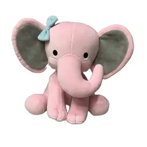 Cheap Custom Sublimation Personal Pink Elephant Plush Toys Wholesale OEM Made Elephant Animal Stuffed Toys