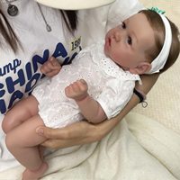 Poupée bébé fille réaliste Saskia Replica de 18 pouces avec veines réalistes, poupée reborn en vinyle avec tissu lesté