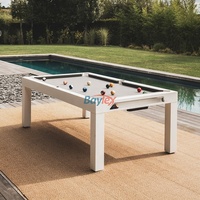Nouvelle sortie 2027, table de billard de 7, 8 ou 9 pieds en teck ou en métal fabriquée à la main par l'usine chinoise Ronsen pour une utilisation en extérieur