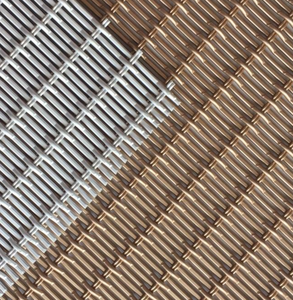 Maille décorative en alliage d'aluminium couleur cuivre - Maille de fil <span class=keywords><strong>métallique</strong></span> tissée pour revêtement mural et design d'intérieur - Product Image 1