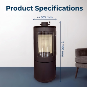<span class=keywords><strong>Estufa</strong></span> de <span class=keywords><strong>Leña</strong></span> <span class=keywords><strong>Redonda</strong></span> Clásica para el Hogar, Chimenea de Alta Eficiencia Térmica con Patente de Distribución de Aire - Product Image 4