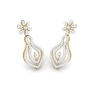 Boucles d'oreilles en diamant de laboratoire taille ronde, or 14 carats, clarté VS2, couleur F, pour femmes, mariage et bijoux fins en diamant, vente en gros certifiée - Product Image 4
