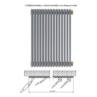 Système de panneaux de protection solaire extérieurs à lamelles, résistant aux intempéries, motorisé, en aluminium