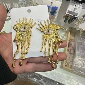 Retro niño divertido perla fresa pendiente ojo exagerado grandes pendientes colgantes pesados <span class=keywords><strong>diablo</strong></span> ojos pendientes para mi <span class=keywords><strong>hija</strong></span> - Product Image 5