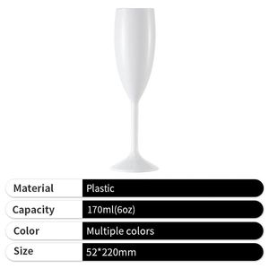 Verre à vin rose incassable de haute qualité avec logo personnalisé, flûte à champagne en plastique PP blanc ou transparent - Product Image 2