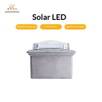 Lampu Pagar LED Tenaga Surya IP67 Tahan Air Berbahan Aluminium, Strip RGB Pengubah Warna, Kontrol Induktif, Lapisan Powder Coating, Tahan Lama
