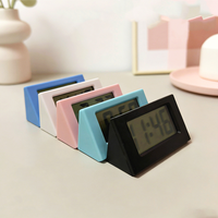 Mini Réveil Numérique LCD de Bureau, Horloge de Chevet avec Fonction Snooze pour Chambre, Bureau, Hôtel, Décoration de Bureau