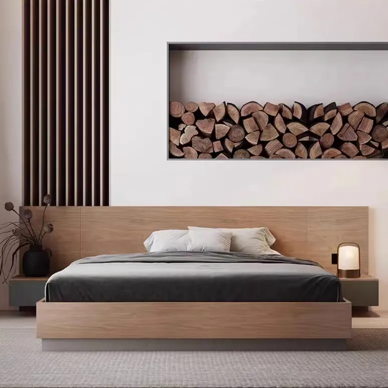 Hotel storage wooden bed with gas lift king size bedroom furniture modern queen size bed with drawers