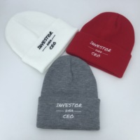 Gebreide 100% acryl wintermutsen met op maat geweven labels, camouflage/puntjes/strikken patronen, zakelijke & strand stijl