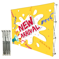 Support de toile de fond pliable et portable en aluminium pour exposition, salon professionnel, publicité, impression personnalisée, vente en gros