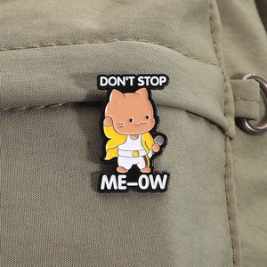 Pin de Esmalte 'No Me Detenga' con Diseño de Gato de Banda de Rock, Broche Divertido para Amantes de la Música, Insignia, Regalo, Joyería, Accesorios al por Mayor - Product Image 3