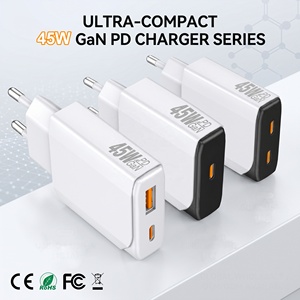 Cargador de Pared HNT 20W/30W/45W, Cargador USB C GaN Ultrafino de 2 Puertos para Mac <span class=keywords><strong>Book</strong></span>, 1C1A o 2C para <span class=keywords><strong>Samsung</strong></span> S25 S24 S23 S22 - Product Image 1