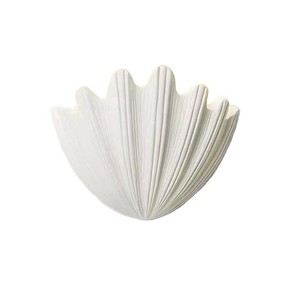 Lampe murale européenne en forme de coquillage, en plâtre blanc, à montage en surface, lumière décorative pour les escaliers et les couloirs - Product Image 5