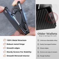 Dompet Kartu Minimalis Berbahan Aluminium dengan Logo Custom, Pelindung Kartu Kredit RFID, Dompet Saku Tipis untuk Pria, Aksesoris Bisnis