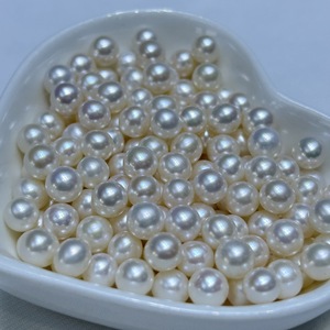 Perlas nucleadas de agua dulce coloridas de 6-7 mm de Zhuji, perlas naturales sueltas sin pulir con luz intensa, casi perfectas, ligeramente defectuosas - Product Image 1