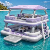 Plateforme flottante gonflable anti-UV pour usage diurne au soleil, idéale pour la mer, le lac et les longues sessions de détente aquatique en extérieur